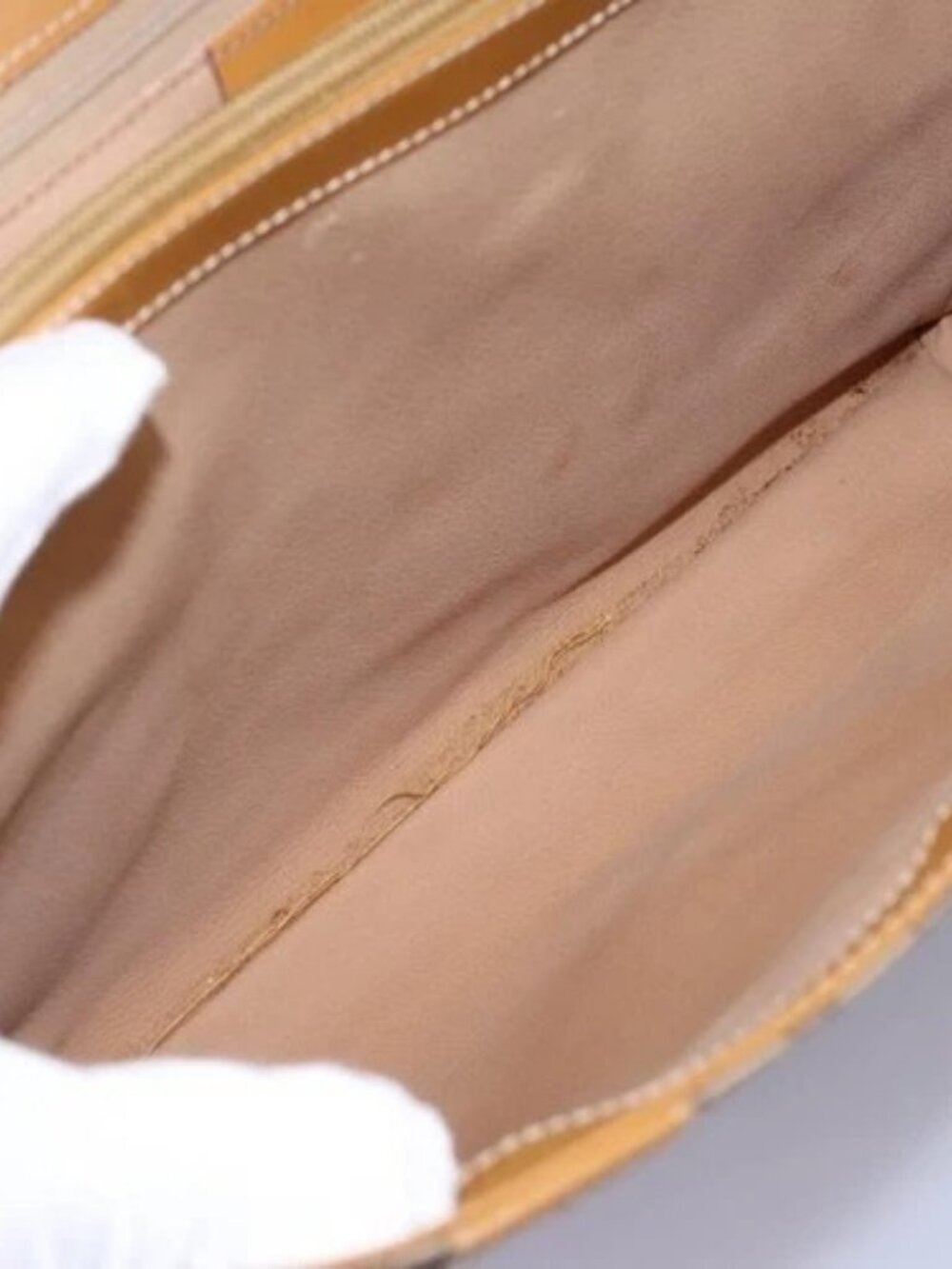 GUCCI Micro GG Supreme Shoulder Bag PVC Beige Gold 001 115 1199 Auth ep7488 - Picture 9 of 16
